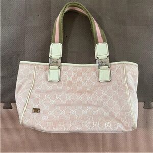 Gucci Pink Monogram Tote Bag